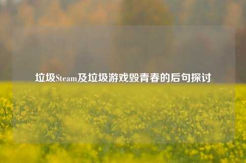 垃圾Steam及垃圾游戏毁青春的后句探讨