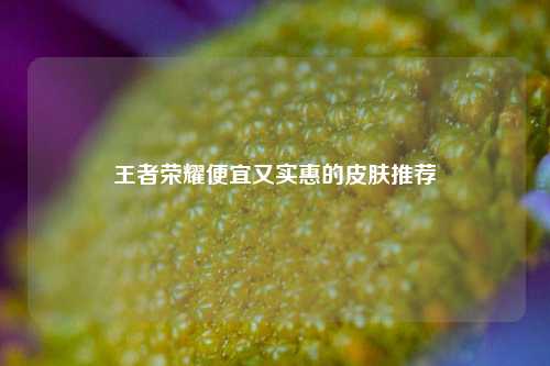王者荣耀便宜又实惠的皮肤推荐