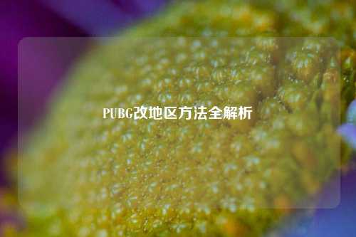 PUBG改地区方法全解析