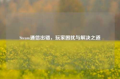 Steam通信出错，玩家困扰与解决之道