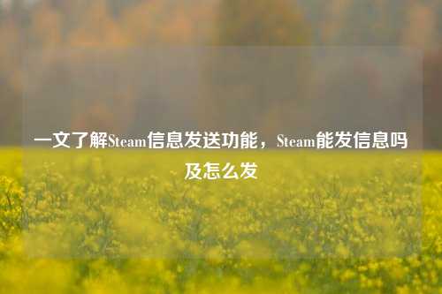 一文了解Steam信息发送功能,Steam能发信息吗及怎么发