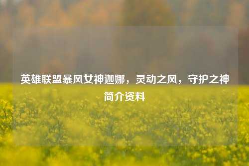 英雄联盟暴风女神迦娜，灵动之风，守护之神简介资料