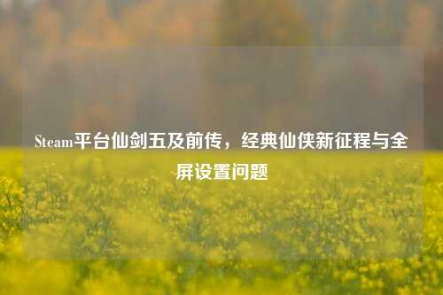 Steam平台仙剑五及前传,经典仙侠新征程与全屏设置问题