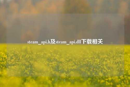steam_api.h及steam_api.dll下载相关