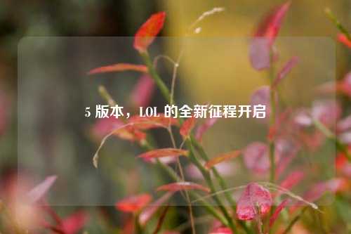 5 版本，LOL 的全新征程开启