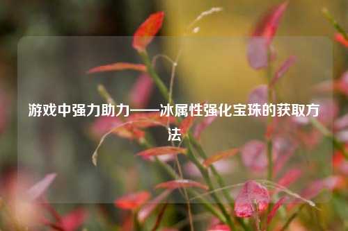 游戏中强力助力——冰属性强化宝珠的获取方法