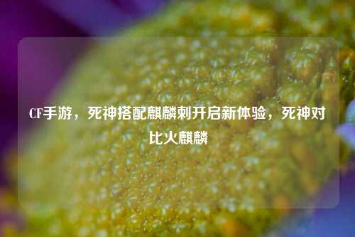 CF手游,死神搭配麒麟刺开启新体验,死神对比火麒麟