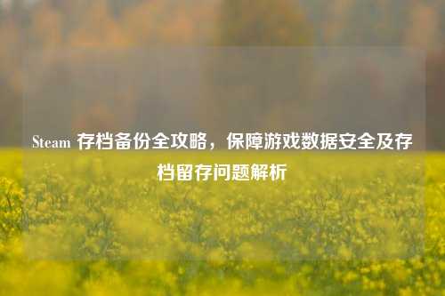 Steam 存档备份全攻略,保障游戏数据安全及存档留存问题解析
