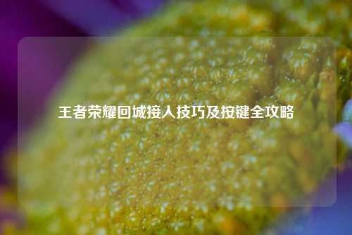 王者荣耀回城接人技巧及按键全攻略