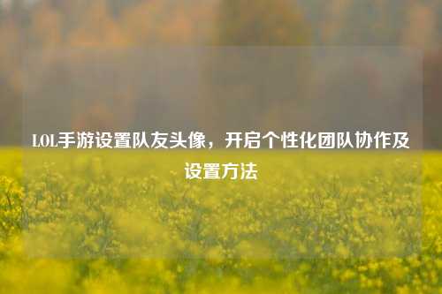 LOL手游设置队友头像，开启个性化团队协作及设置方法
