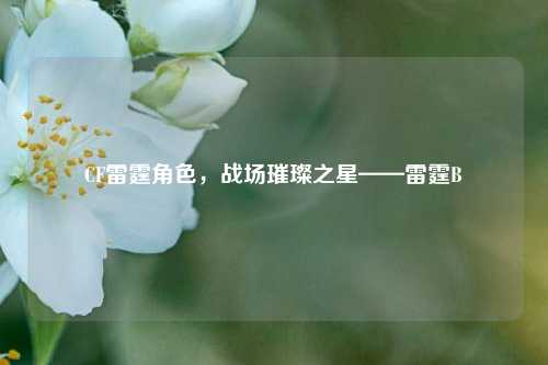 CF雷霆角色,战场璀璨之星——雷霆B