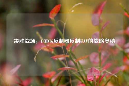 决胜战场，COD16反制器反制UAV的战略奥秘