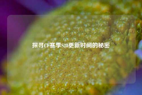 探寻CF赛季S28更新时间的秘密
