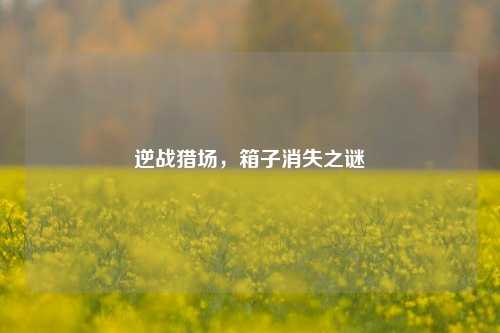 逆战猎场,箱子消失之谜