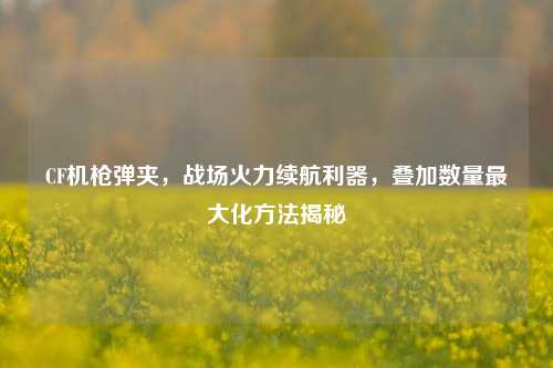 CF机枪弹夹,战场火力续航利器,叠加数量最大化方法揭秘