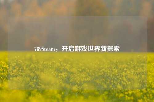 789Steam，开启游戏世界新探索