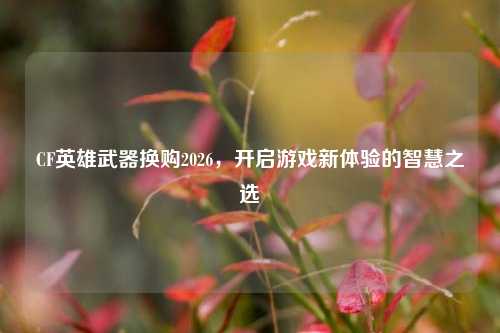 CF英雄武器换购2026，开启游戏新体验的智慧之选