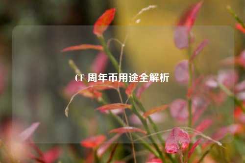 CF 周年币用途全解析