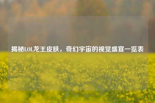 揭秘LOL龙王皮肤,奇幻宇宙的视觉盛宴一览表