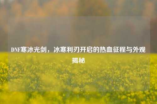 DNF寒冰光剑,冰寒利刃开启的热血征程与外观揭秘