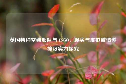 英国特种空勤部队与 CSGO，现实与虚拟激情碰撞及实力探究