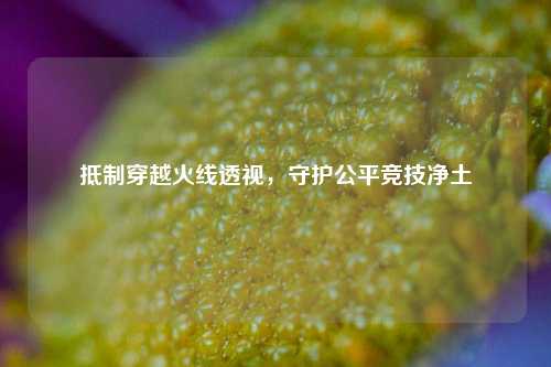 抵制穿越火线透视，守护公平竞技净土