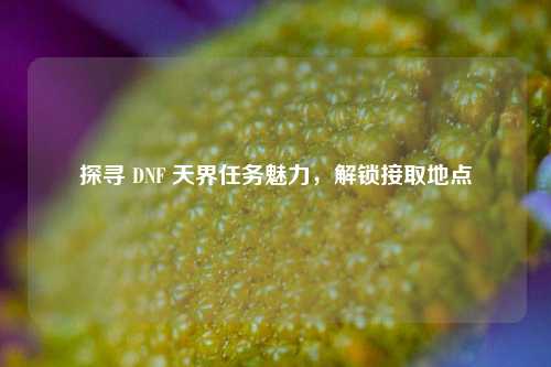 探寻 DNF 天界任务魅力，解锁接取地点