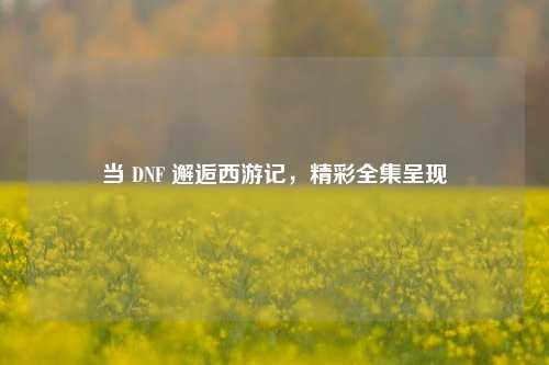 当 DNF 邂逅西游记，精彩全集呈现