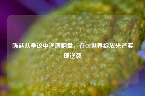 陈赫从争议中逆风翻盘,在CF世界绽放光芒实现逆袭