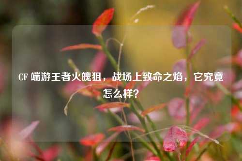 CF 端游王者火魄狙，战场上致命之焰，它究竟怎么样？