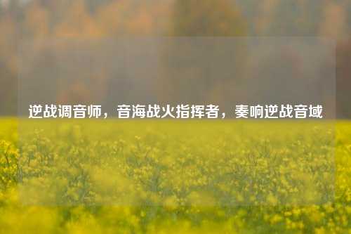 逆战调音师，音海战火指挥者，奏响逆战音域