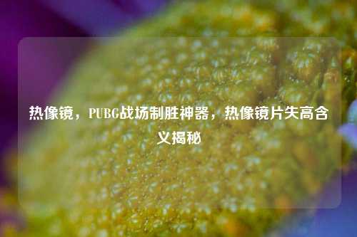 热像镜，PUBG战场制胜神器，热像镜片失高含义揭秘
