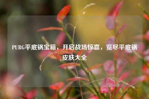 PUBG平底锅宝箱，开启战场惊喜，览尽平底锅皮肤大全