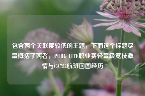 包含两个关联度较低的主题，下面这个标题尽量概括了两者，PUBG LITE职业赛轻量级竞技激情与CA722航班回国经历