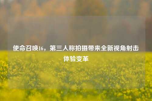 使命召唤16，第三人称拍摄带来全新视角射击体验变革