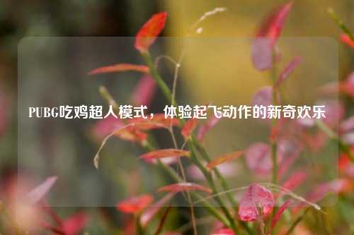 PUBG吃鸡超人模式，体验起飞动作的新奇欢乐