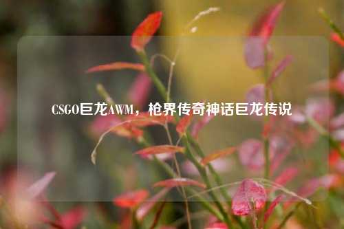 CSGO巨龙AWM，枪界传奇神话巨龙传说