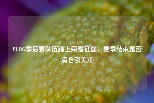 PUBG季后赛队伍踏上荣耀征途，赛季结束是否清仓引关注