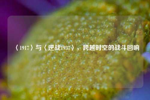 〈1917〉与〈逆战1937〉，跨越时空的战斗回响