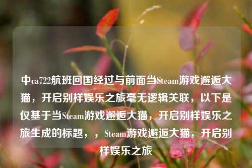 中ca722航班回国经过与前面当Steam游戏邂逅大猫,开启别样娱乐之旅毫无逻辑关联,以下是仅基于当Steam游戏邂逅大猫,开启别样娱乐之旅生成的标题,,Steam游戏邂逅大猫,开启别样娱乐之旅