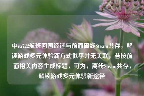 中ca722航班回国经过与前面离线Steam共存,解锁游戏多元体验新方式似乎并无关联,若按前面相关内容生成标题,可为,离线Steam共存,解锁游戏多元体验新途径