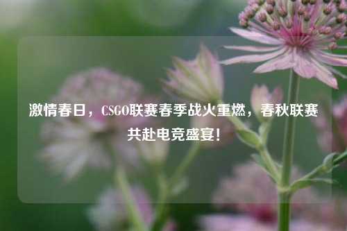 激情春日，CSGO联赛春季战火重燃，春秋联赛共赴电竞盛宴！