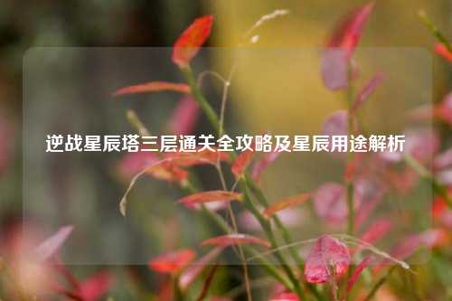 逆战星辰塔三层通关全攻略及星辰用途解析