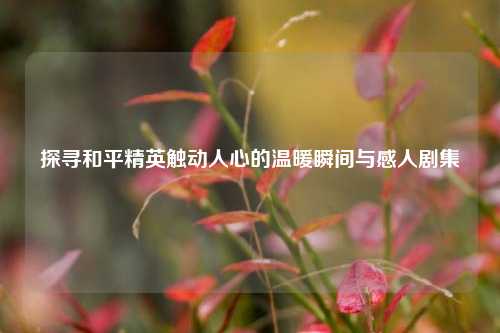 探寻和平精英触动人心的温暖瞬间与感人剧集