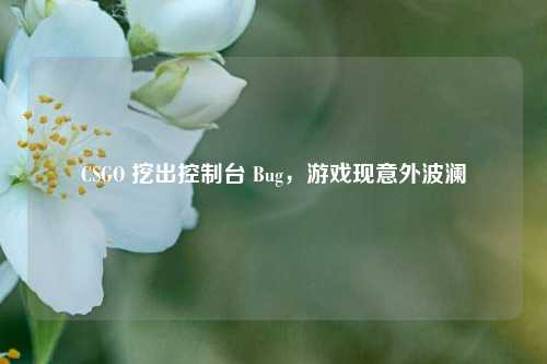CSGO 挖出控制台 Bug,游戏现意外波澜