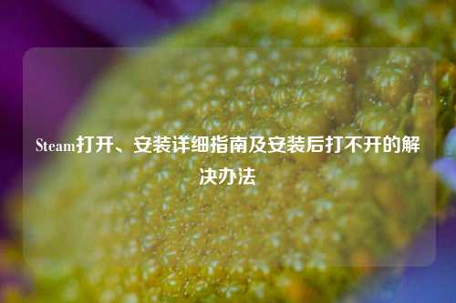 Steam打开、安装详细指南及安装后打不开的解决办法