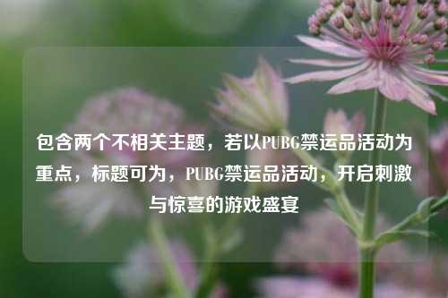 包含两个不相关主题，若以PUBG禁运品活动为重点，标题可为，PUBG禁运品活动，开启刺激与惊喜的游戏盛宴