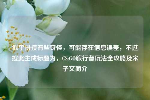 似乎拼接有些奇怪,可能存在信息误差,不过按此生成标题为,CS:GO旅行者玩法全攻略及宋子文简介
