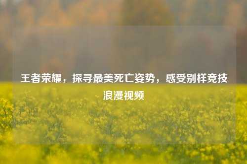 王者荣耀,探寻最美死亡姿势,感受别样竞技浪漫视频