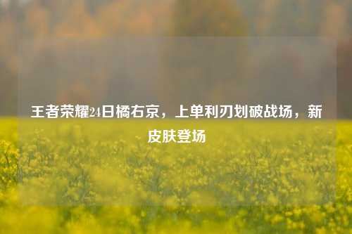 王者荣耀24日橘右京,上单利刃划破战场,新皮肤登场